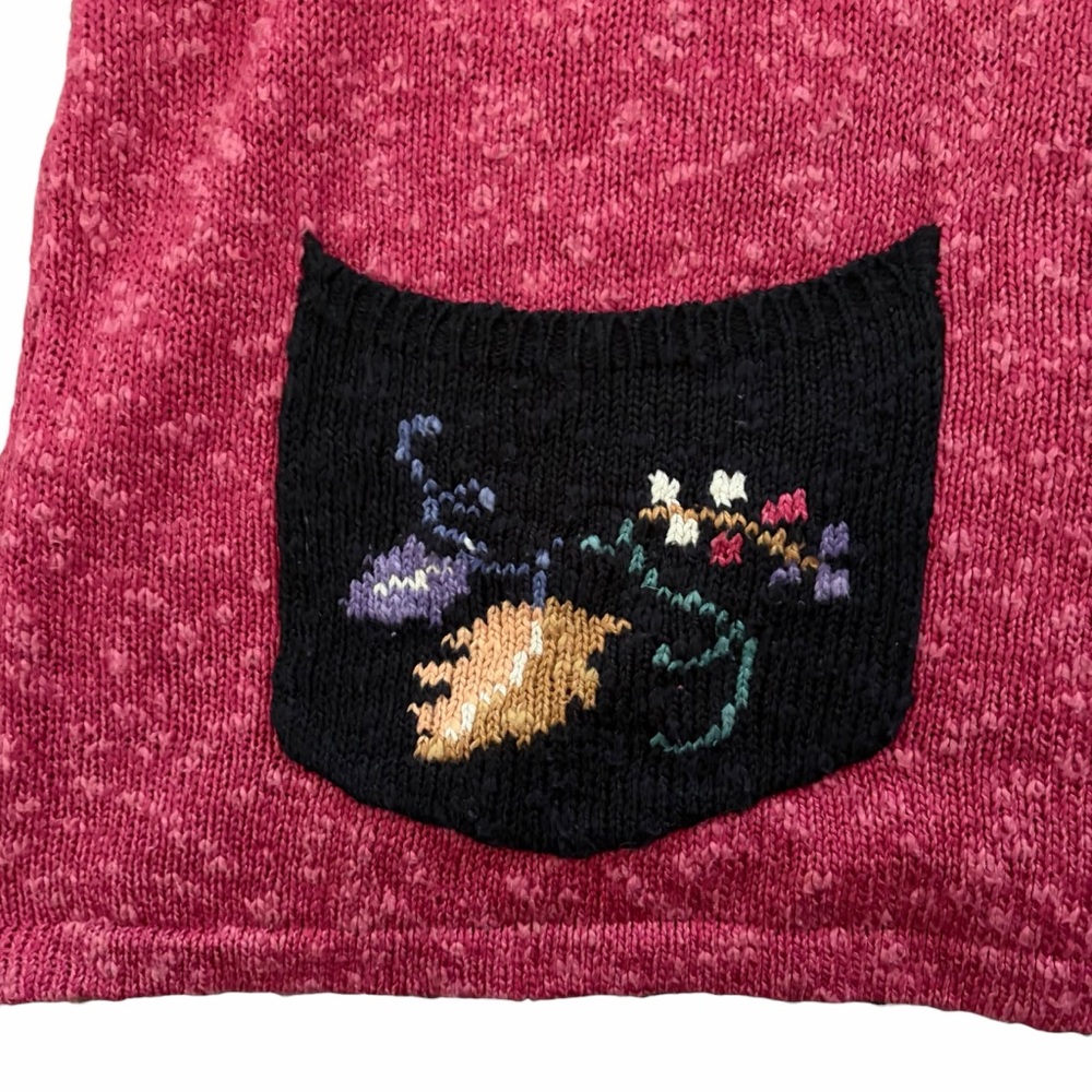Icelandic Designs Cardigan Sweater Embroidered Cottagecore Linen Cotton XL - Picture 5 of 9